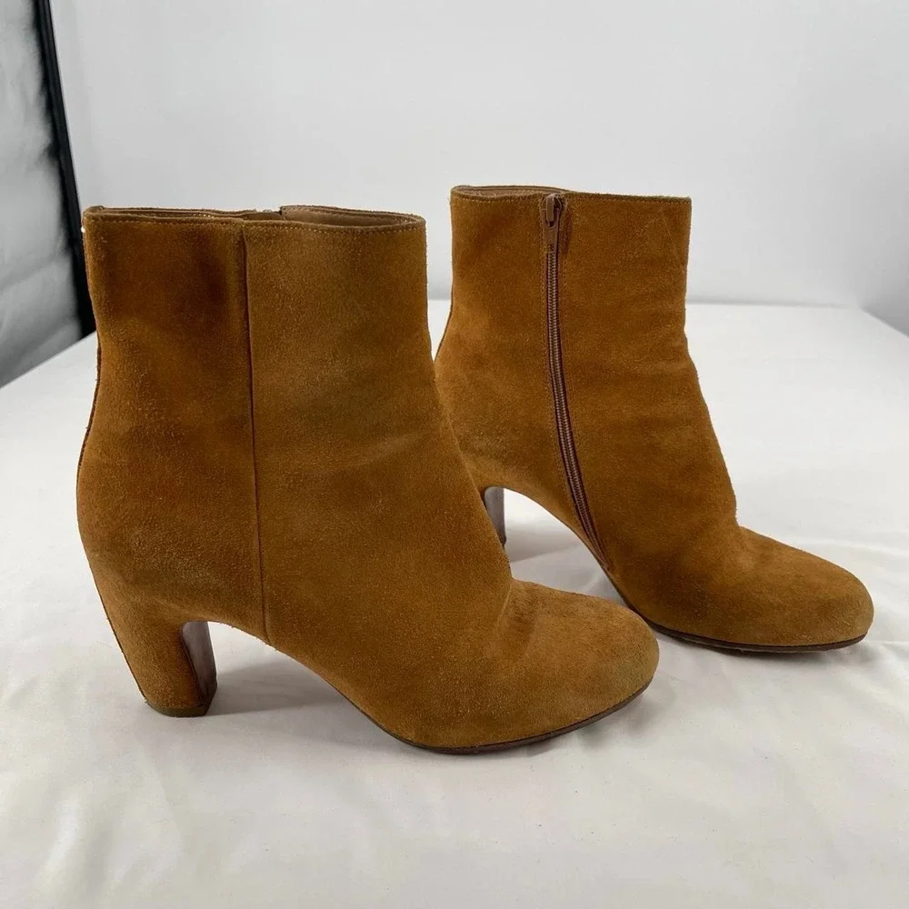 Maison Margiela Designer Heels Booties EU 37 US 7 Rare Archival Suede Leather